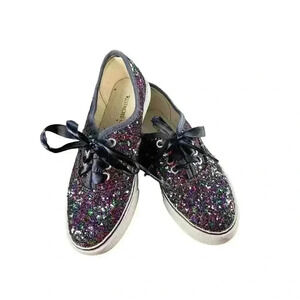 Restricted Girls Navy Glitz Glitter Kids Sneaker SIZE-5